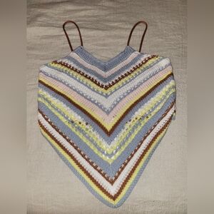 Multicolor Crochet Women Top